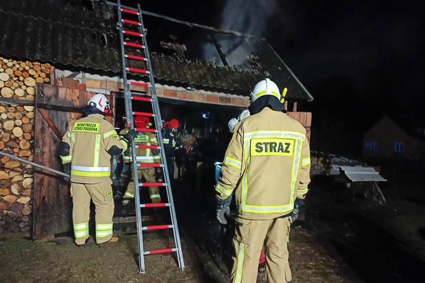 Pożar budynku gospodarczego w Posadzie Jaśliskiej