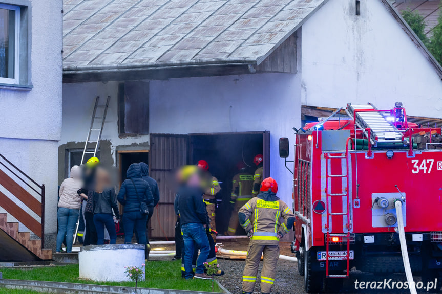 Pożar budynku gospodarczego w Wietrznie