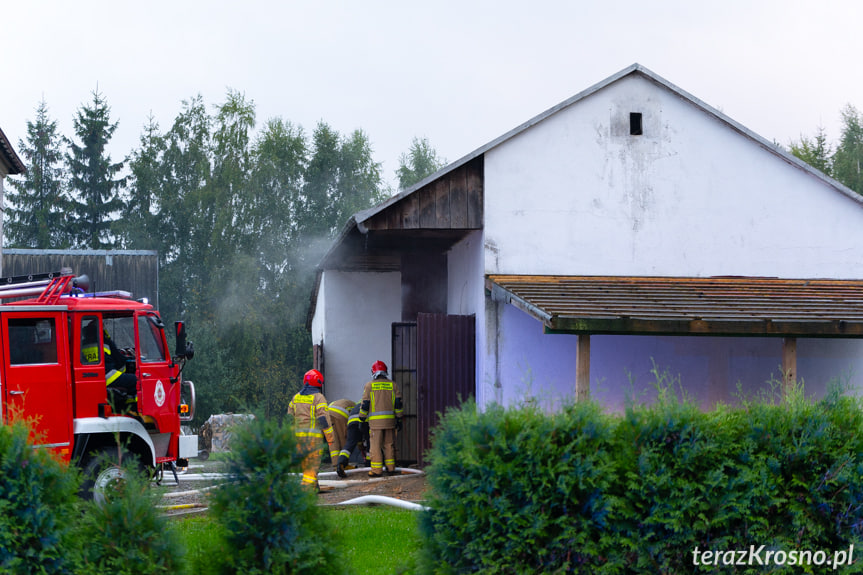 Pożar budynku gospodarczego w Wietrznie