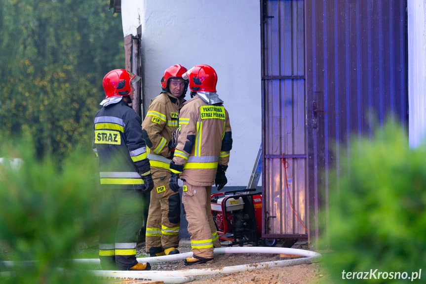 Pożar budynku gospodarczego w Wietrznie