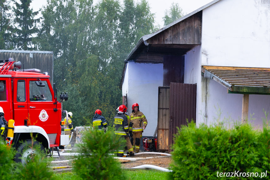 Pożar budynku gospodarczego w Wietrznie