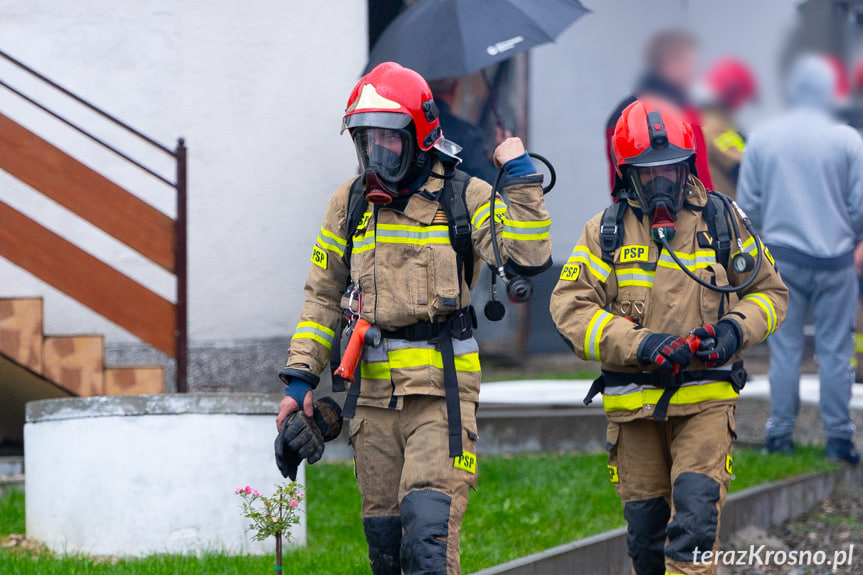 Pożar budynku gospodarczego w Wietrznie