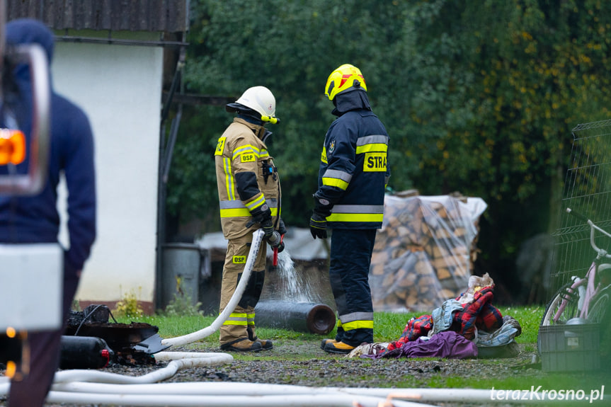 Pożar budynku gospodarczego w Wietrznie