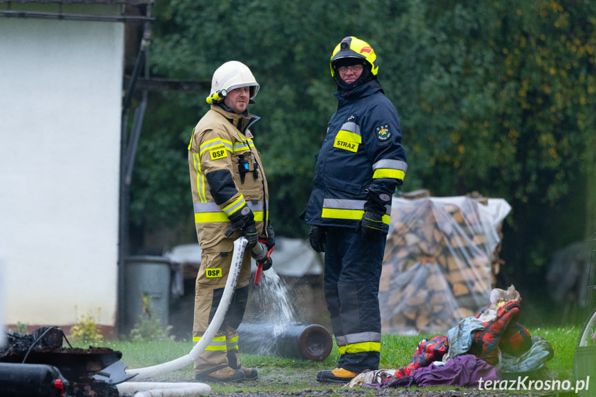 Pożar budynku gospodarczego w Wietrznie