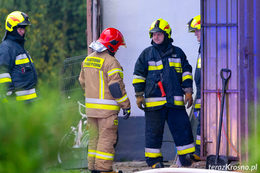 Pożar budynku gospodarczego w Wietrznie