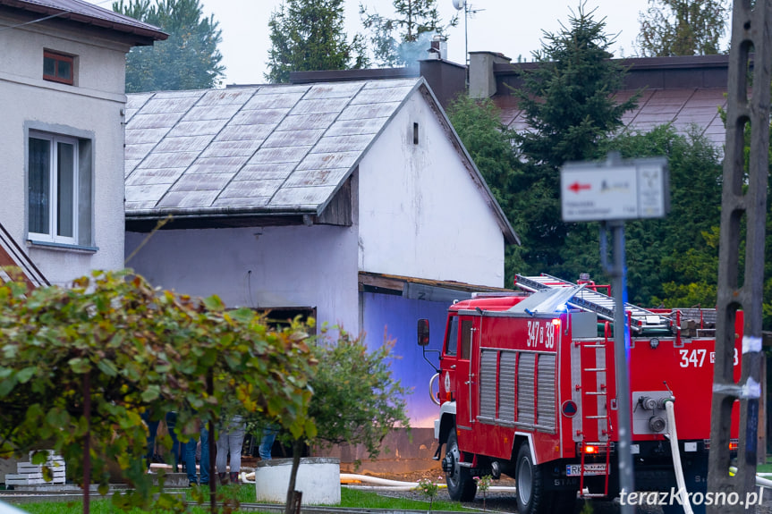 Pożar budynku gospodarczego w Wietrznie