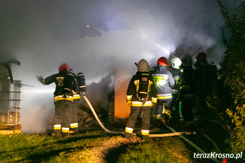 Pożar budynku gospodarczego w Wojaszówce