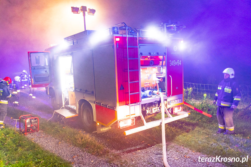 Pożar budynku gospodarczego w Wojaszówce