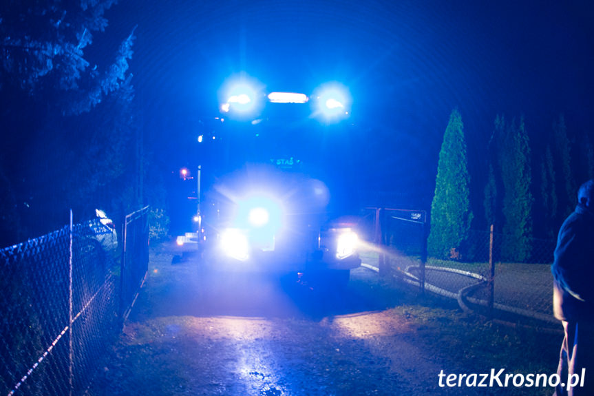 Pożar budynku gospodarczego w Żarnowcu