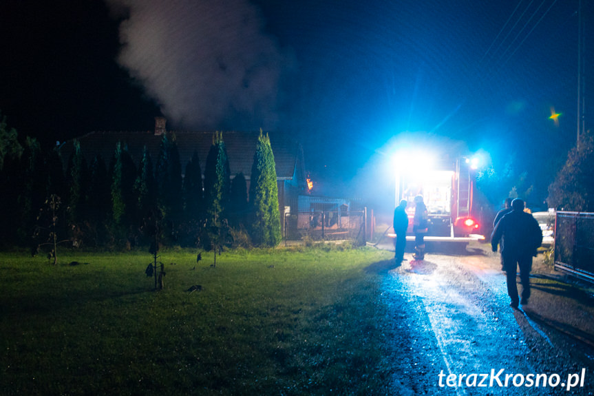 Pożar budynku gospodarczego w Żarnowcu