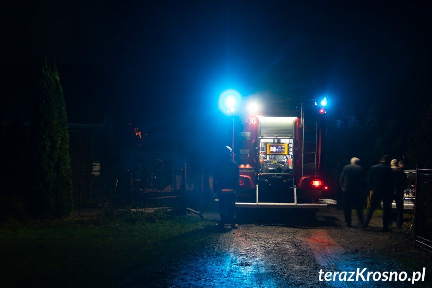 Pożar budynku gospodarczego w Żarnowcu