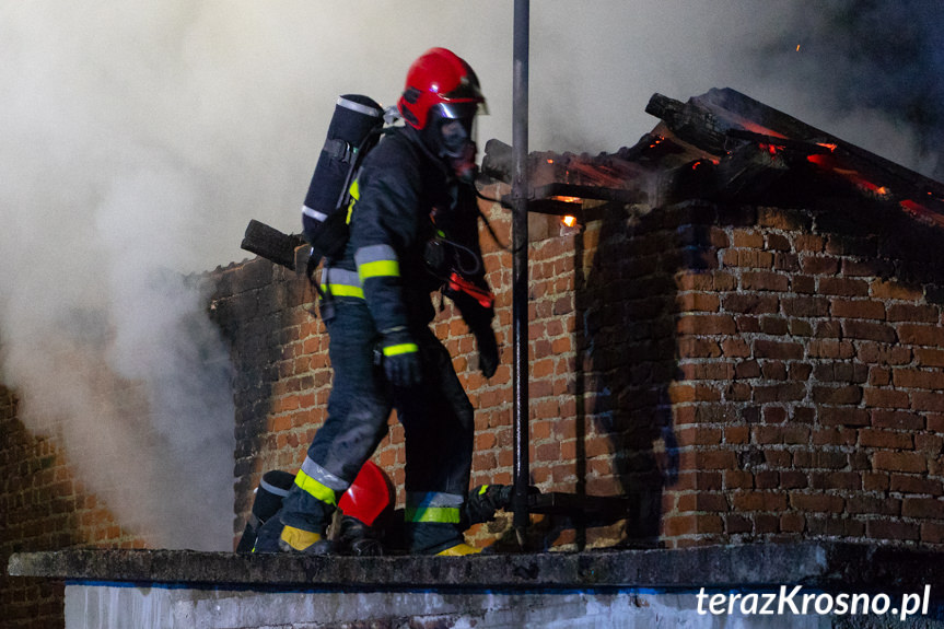 Pożar budynku gospodarczego w Żarnowcu