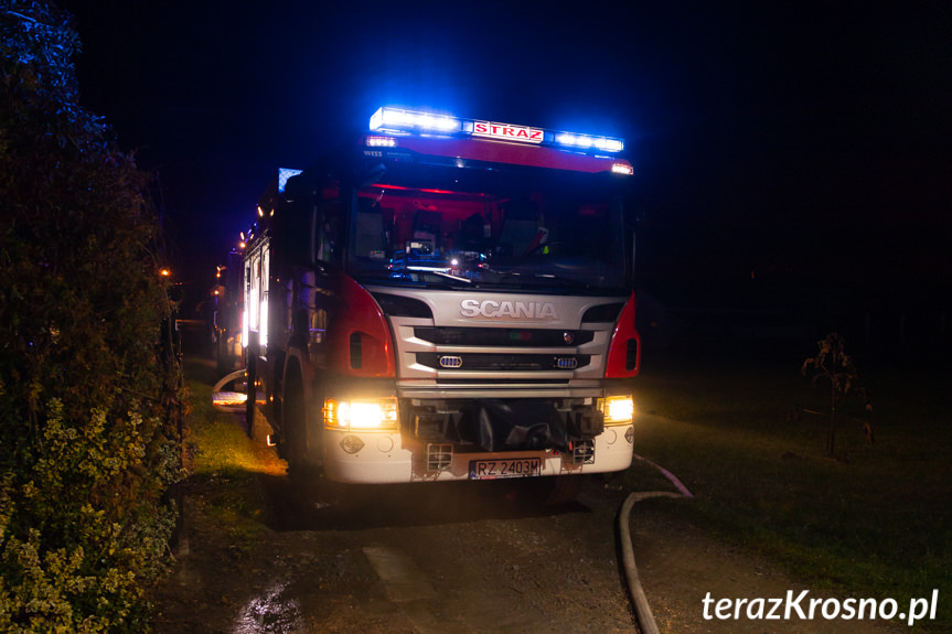 Pożar budynku gospodarczego w Żarnowcu