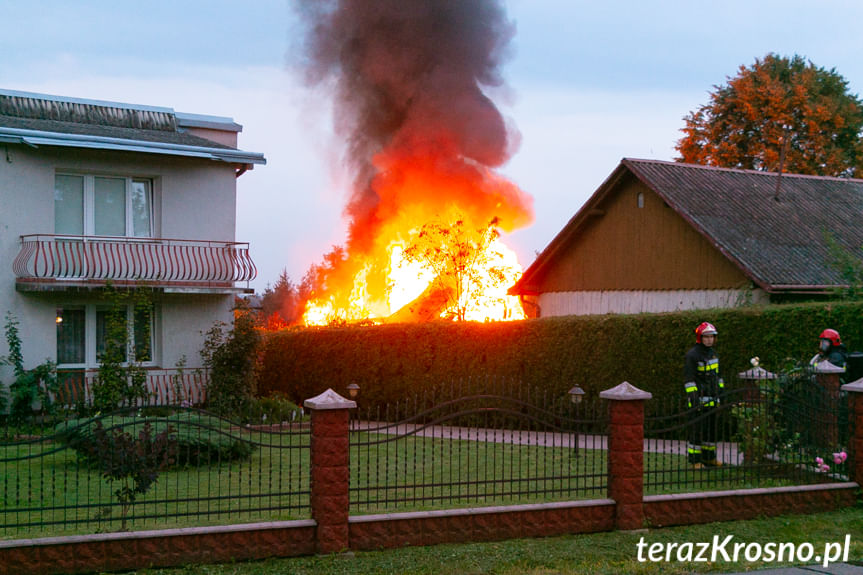 Pożar budynku gospodarczego we Wrocance