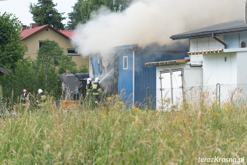 Pożar w budynku masarni w Bratkówce