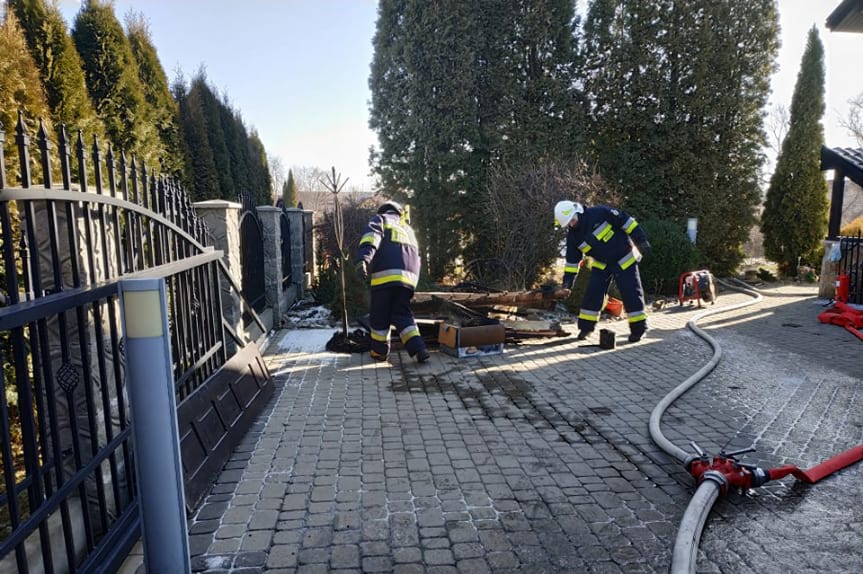 Pożar budynku mieszkalnego w Krościenku Wyżnym