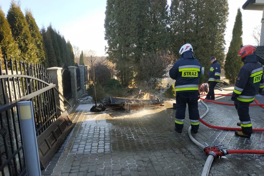 Pożar budynku mieszkalnego w Krościenku Wyżnym