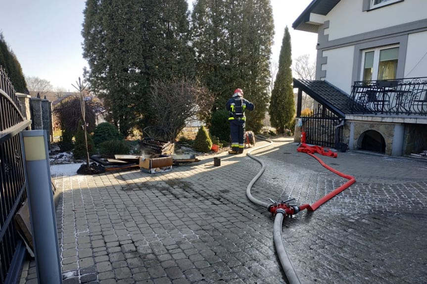 Pożar budynku mieszkalnego w Krościenku Wyżnym