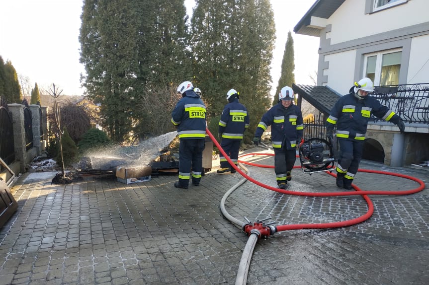 Pożar budynku mieszkalnego w Krościenku Wyżnym