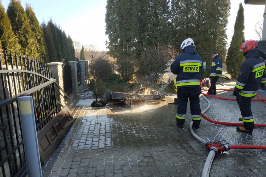 Pożar budynku mieszkalnego w Krościenku Wyżnym