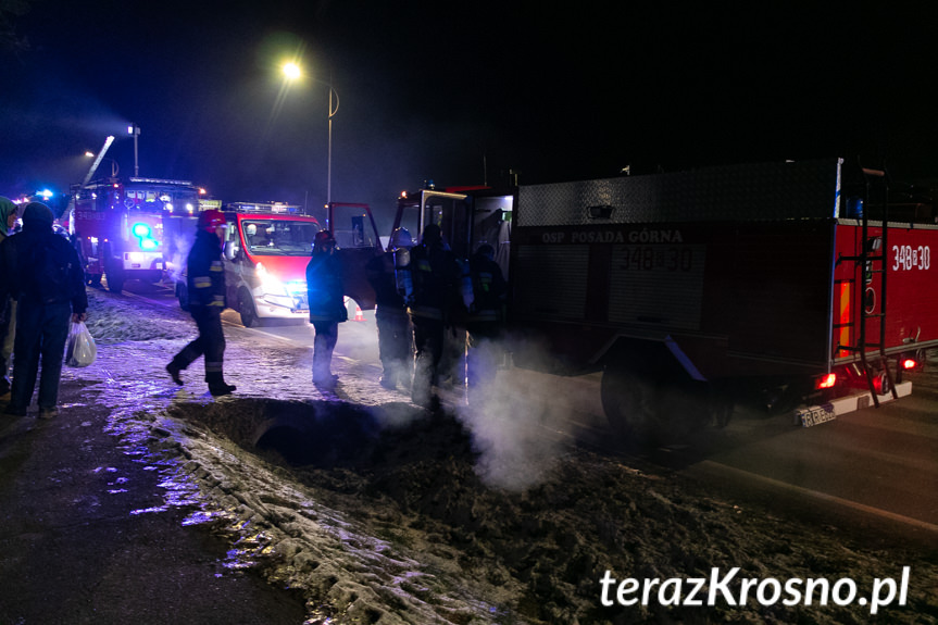 Pożar budynku mieszkalnego w Posadzie Górnej