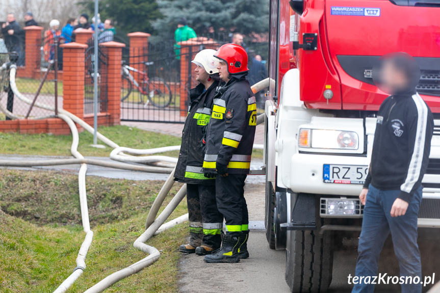 Pożar budynku w Bóbrce