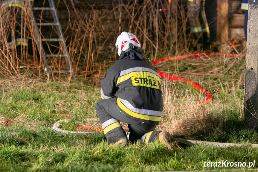 Pożar budynku w Iskrzyni