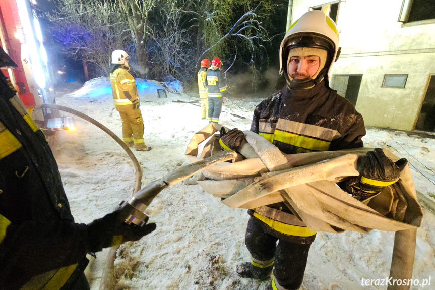 Pożar budynku w Jaszczwi