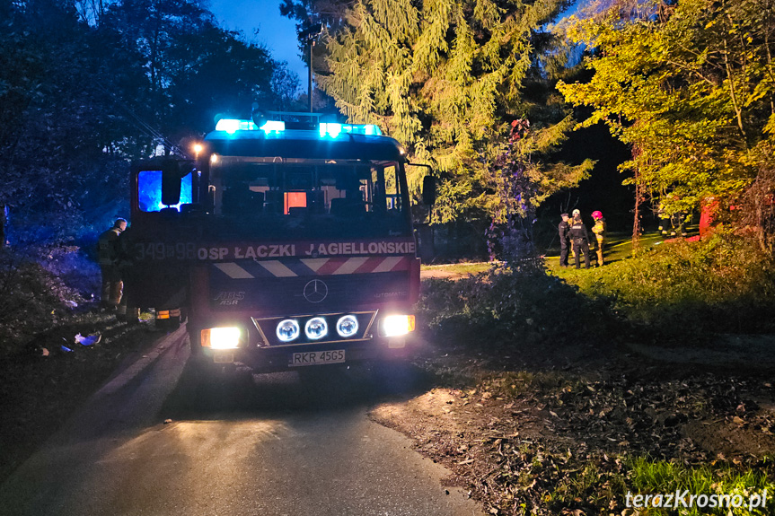 Pożar budynku w Łączkach Jagiellońskich