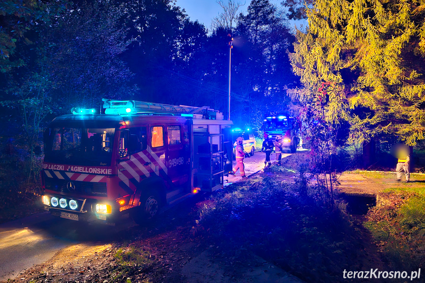 Pożar budynku w Łączkach Jagiellońskich