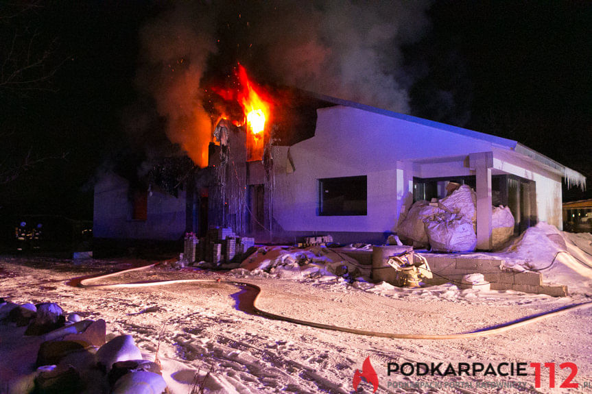 Pożar budynku w Odrzykoniu