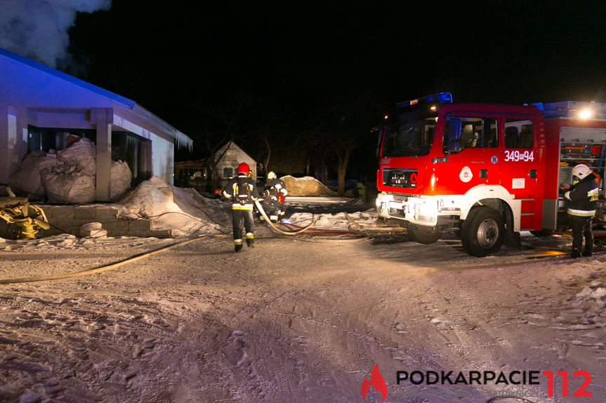 Pożar budynku w Odrzykoniu