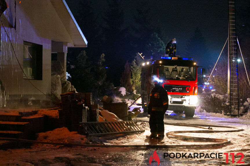 Pożar budynku w Odrzykoniu