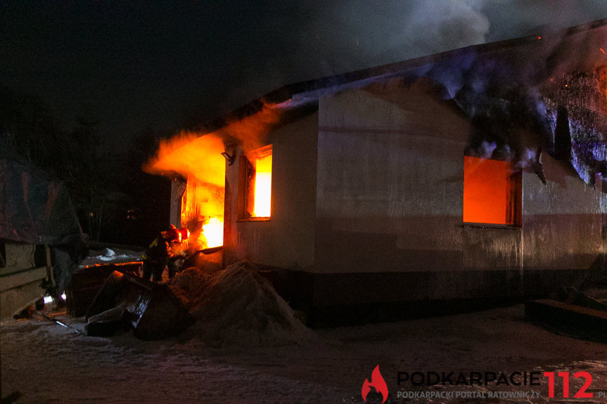 Pożar budynku w Odrzykoniu