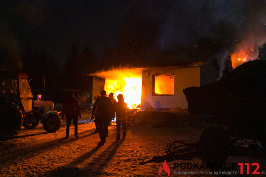 Pożar budynku w Odrzykoniu