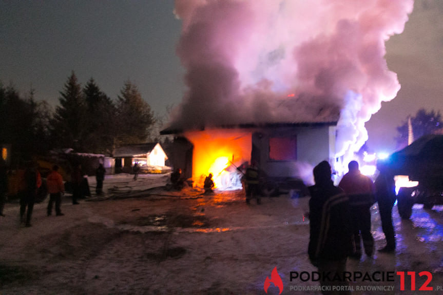 Pożar budynku w Odrzykoniu