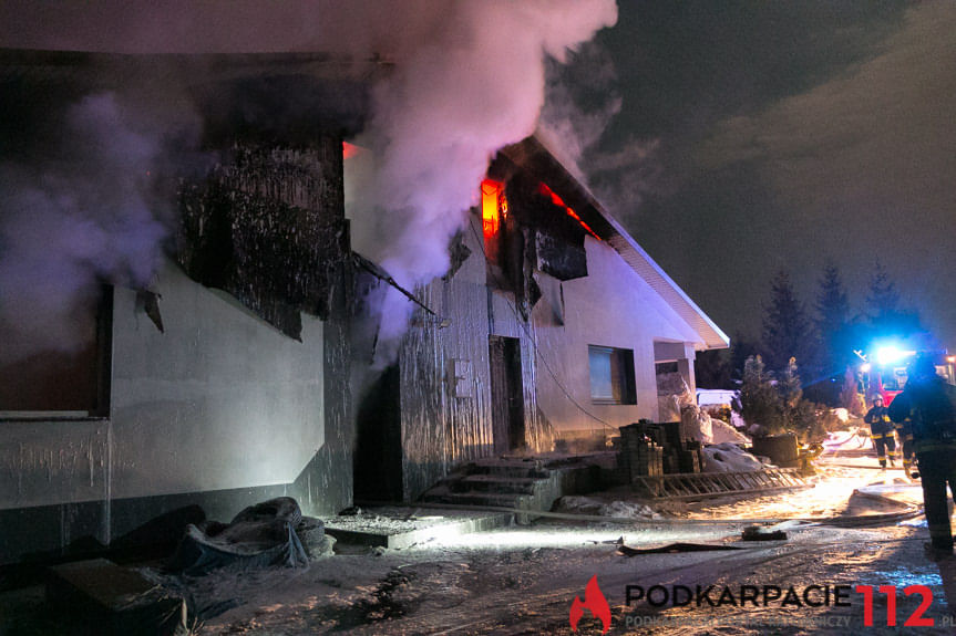 Pożar budynku w Odrzykoniu