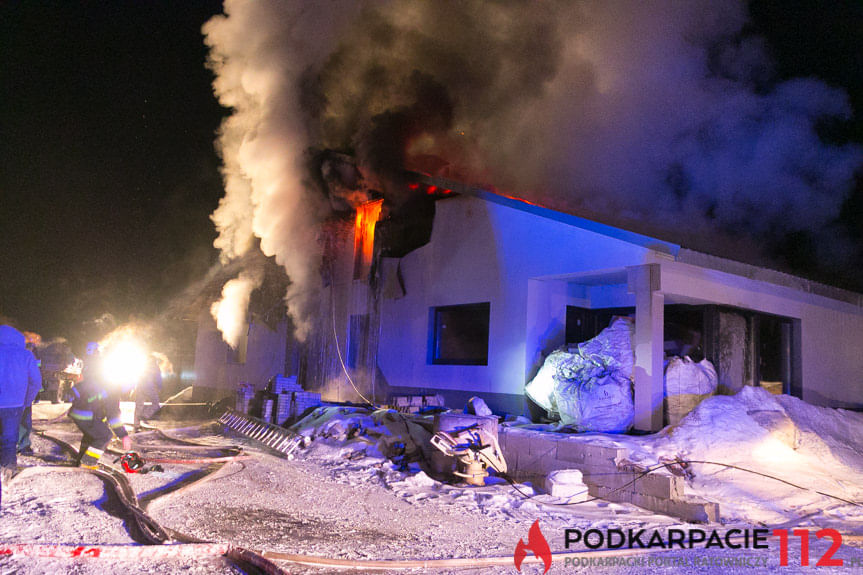 Pożar budynku w Odrzykoniu