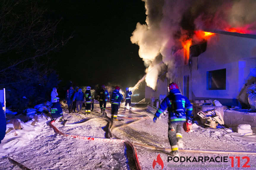 Pożar budynku w Odrzykoniu