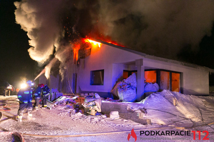 Pożar budynku w Odrzykoniu