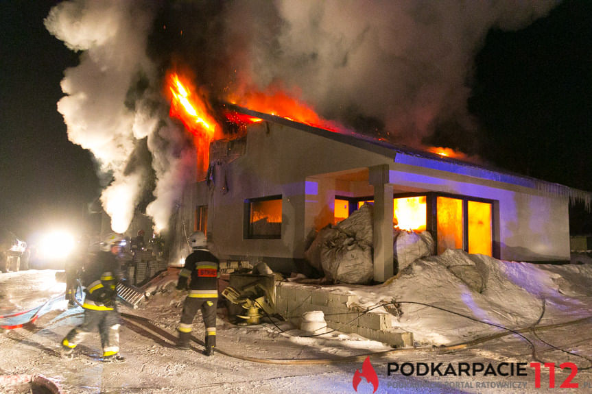 Pożar budynku w Odrzykoniu