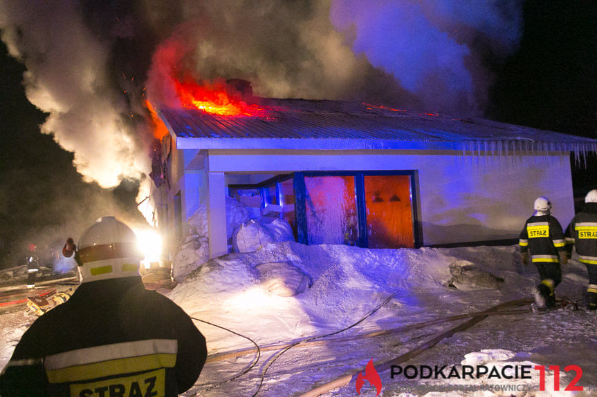 Pożar budynku w Odrzykoniu