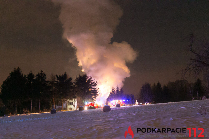 Pożar budynku w Odrzykoniu