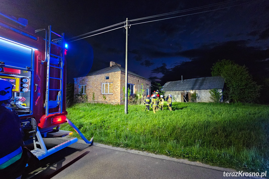 Pożar budynku w Żarnowcu