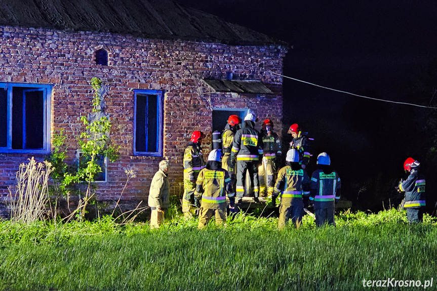 Pożar budynku w Żarnowcu