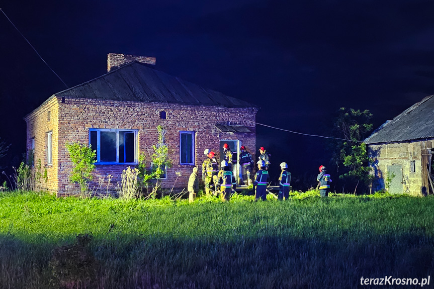 Pożar budynku w Żarnowcu