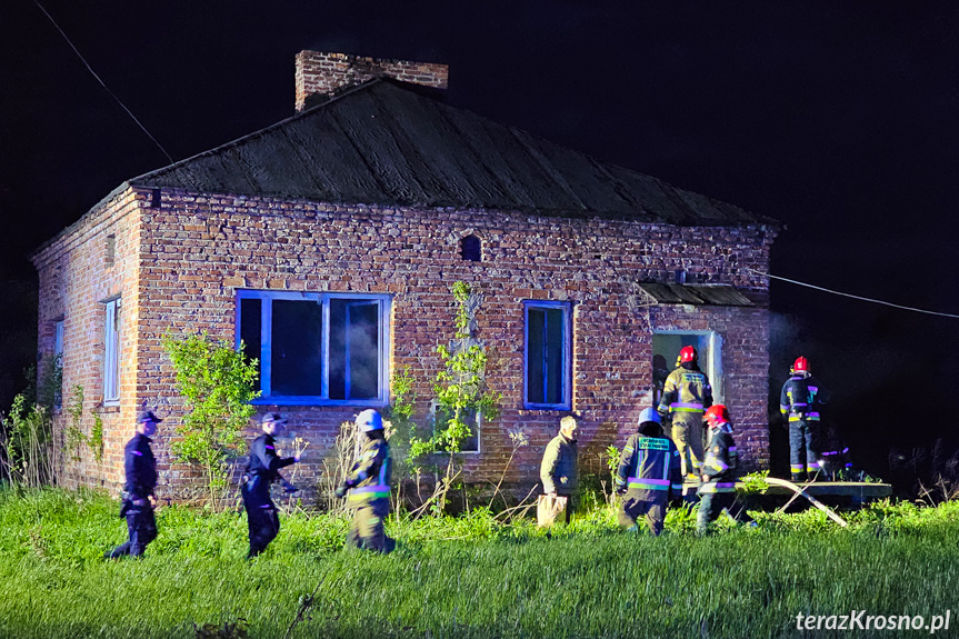 Pożar budynku w Żarnowcu