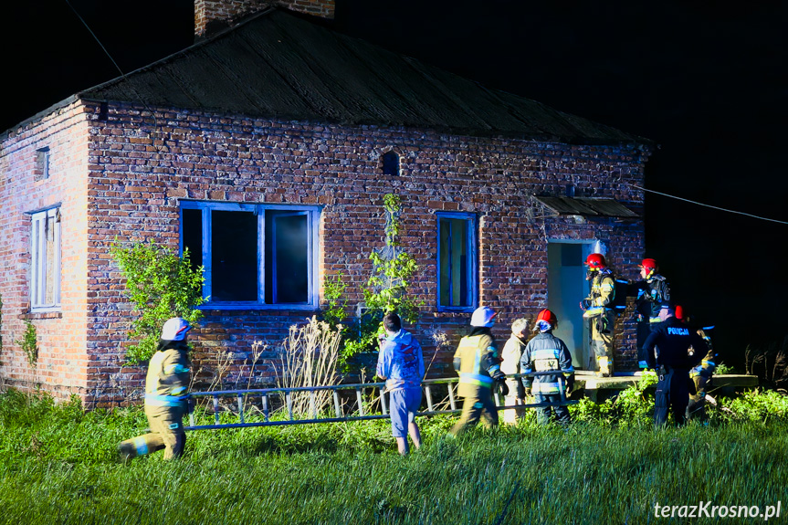 Pożar budynku w Żarnowcu