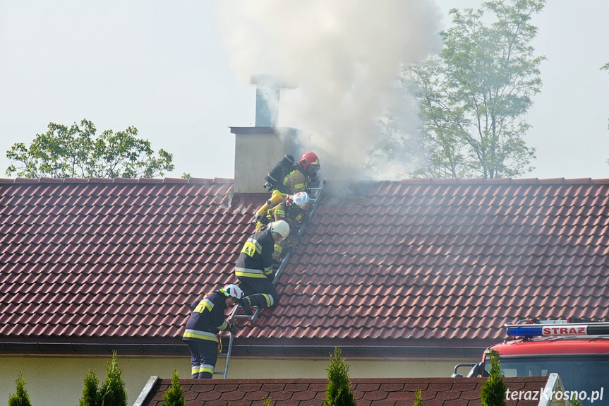 Pożar budynku w Zręcinie