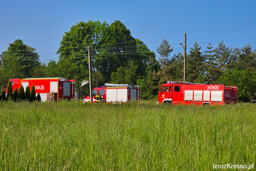 Pożar budynku w Zręcinie